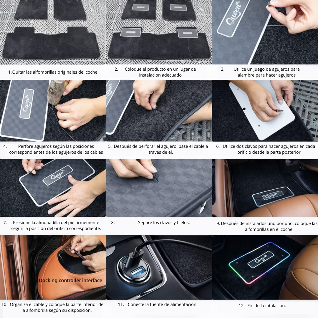 NeonDrive™ – Tapetes LED RGB para Coche